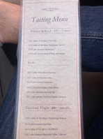 Lake Sonoma Winery menu