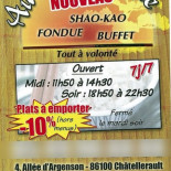 Au Soleil D'asie menu