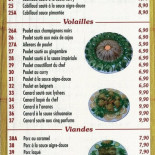 Au Soleil D'asie menu