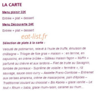 Casino De Lons Le Saunier menu