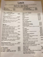 Malin Country Diner menu