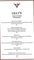 Lilly's Steaks Cocktails menu