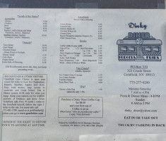 Dinky Diner menu