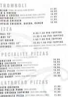 Mac's Pizzarina menu
