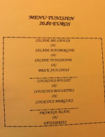 Scheherazade menu