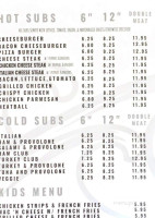 Mac's Pizzarina menu