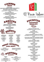 El Rincon Italiano menu