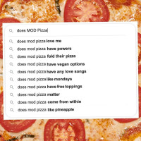 MOD Pizza menu