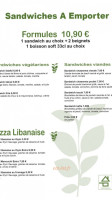 My Green Liban menu