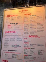 Bodega Taqueria Y Tequila Fort Lauderdale menu