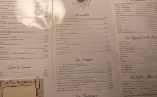 Le Marronnier menu