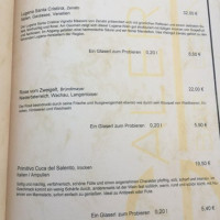 Galerie Bar Lounge menu