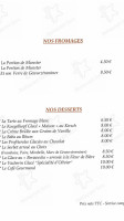 Auberge des Trois Châteaux menu