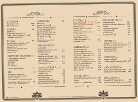 Le Grand Hotel des Bains menu