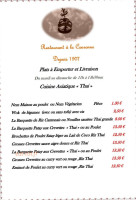 A La Couronne menu