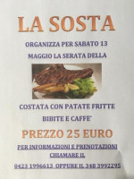 La Sosta menu