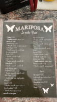 Mariposa menu