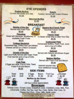 East Shore Cafe menu