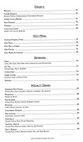 Georgio's Restaurant Bar menu