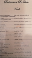 Le Luso menu
