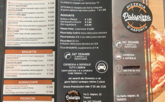 Pizzeria D'asporto Palapizza menu