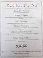 Mario's menu