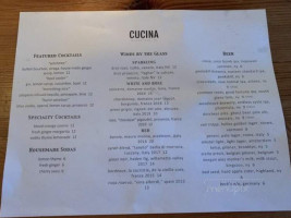 Cucina menu