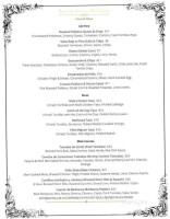 Beyond The Sea menu