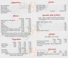 Bunkhouse Barbeque menu
