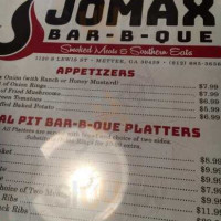 Jomax -b-que menu