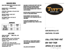 Tuff's Smokin' Grill menu