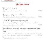 Auberge De La Couronne Carta