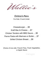 Wallie's Of Greenwich menu