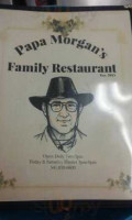 Papa Morgan's Family Resturaunt menu