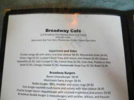 Broadway Cafe menu