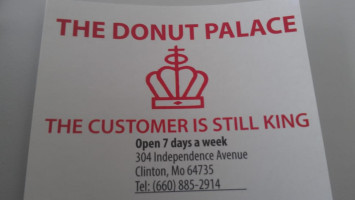 The Donut Palace menu