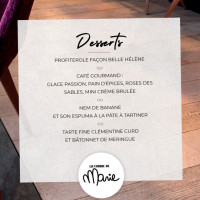 La Cuisine De Marie menu