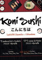 Koni Sushi menu