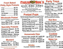 Pretzel Boy's menu