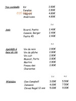 Mourgues menu