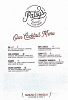 Patsy's Seafood Pizza House menu