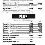 Nico Et Filles menu