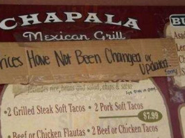 Chapala Mexican Grill menu