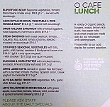 O Organic Produce Cafe menu