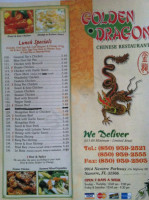 Golden Dragon menu