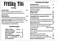Freaky Tiki menu