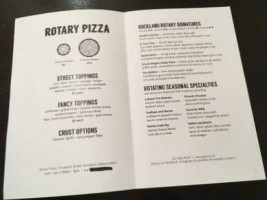 Rotary Pizza menu