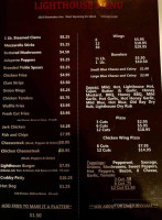 Lighthouse Inn menu
