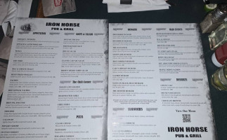 Iron Horse Pub menu