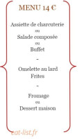 Auberge Du Pont Jeanne Rose menu